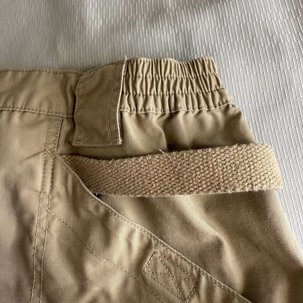 511 Tactical Shorts Mens 40 Tan Cargo Pocket Elastic Waist 10 Inch Inseam Canvas - Picture 9 of 14